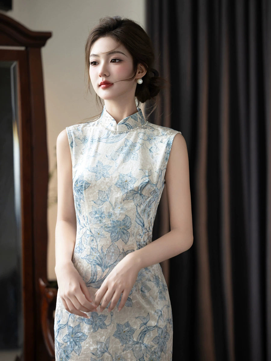 Beige Qipao Dress | Elegant Banquet & Formal Cheongsam