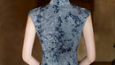 Summer Tie-Dye Sleeveless Vintage Qipao | Long Slim Chinese Dress