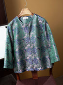 Silk Vest with Traditional Chinese Floral Patterns – Elegant Silk Brocade Waistcoat