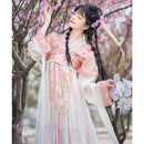 Elegant Hanfu Dress with Floral Embroidery for Women