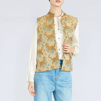 Silk Vest with Playful Animal Print – Luxury Traditional Chinese Design