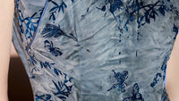 Summer Tie-Dye Sleeveless Vintage Qipao | Long Slim Chinese Dress
