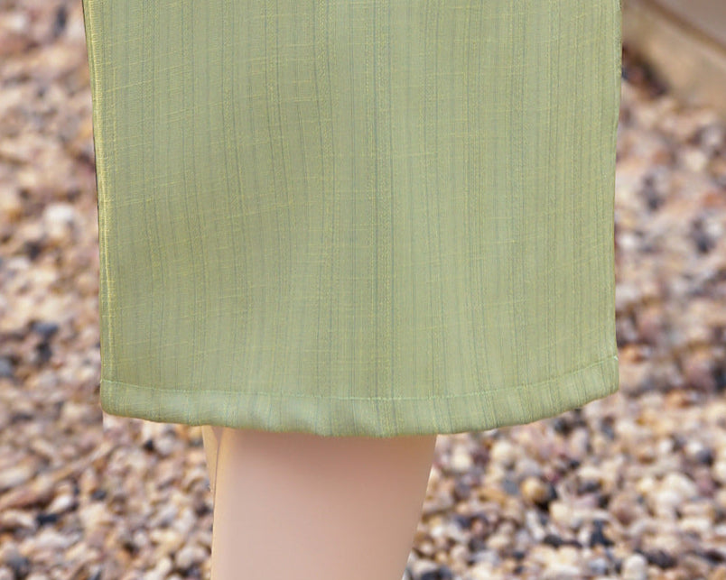 Vintage Elegant Green Qipao Spring Daily Wear for Mothers