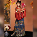 Elegant Traditional Hanfu with Phoenix and Peony Embroidery