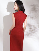 Sleeveless Bridal Qipao Dress | Lightweight Mandarin Collar Summer Gown