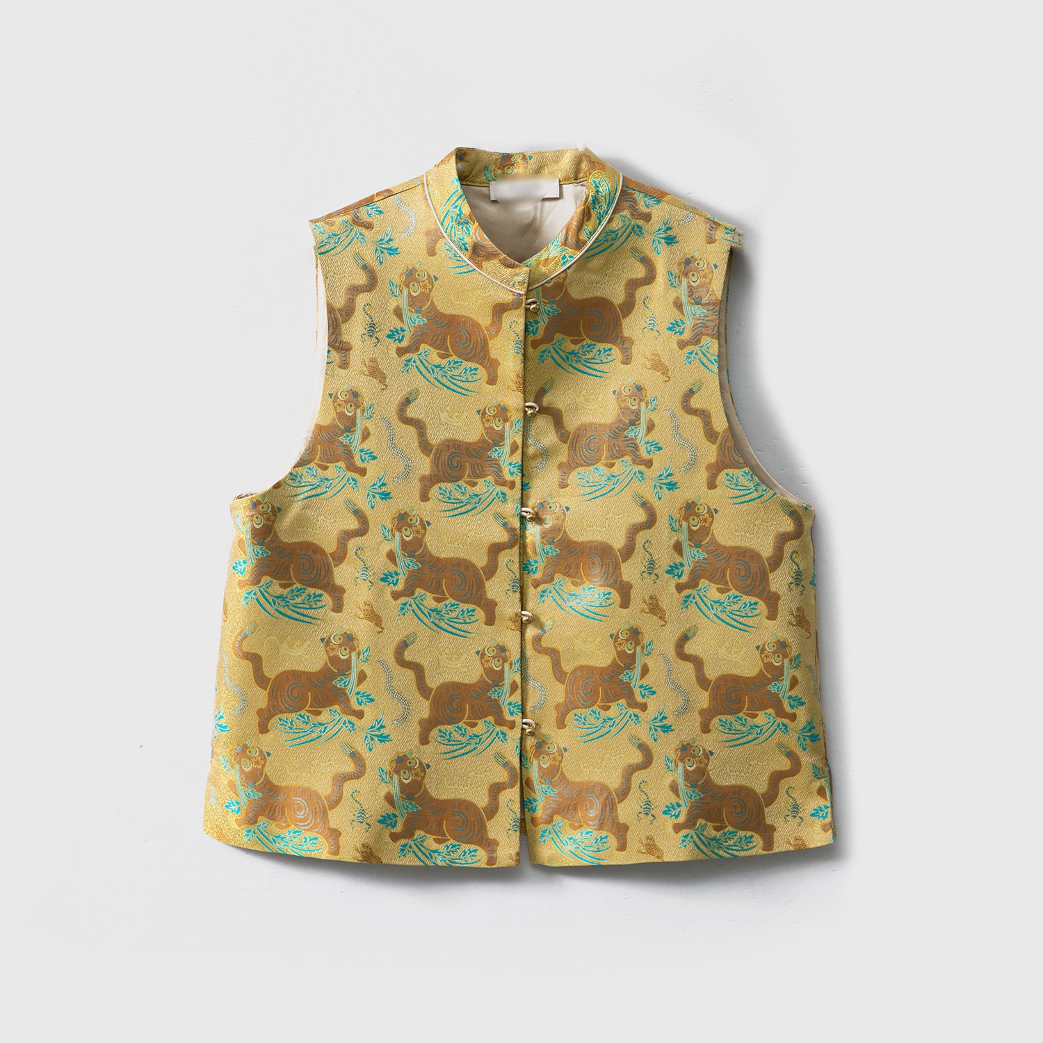Silk Vest with Playful Animal Print – Luxury Traditional Chinese Design