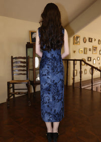 Modern Sleeveless Long Qipao | Mandarin Slim Fit With Side Slit
