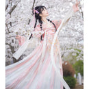 Elegant Hanfu Dress with Floral Embroidery for Women
