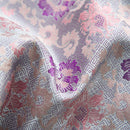 Silk Kimono Jacket with Fur Trim - Traditional Chinese Style Robe
