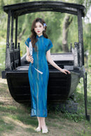 优雅中国风女式花卉旗袍