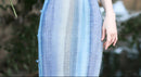 Summer Blue White Striped Retro Qipao | Slim Fit Vintage Cheongsam Dress