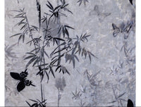 Chinese-style Sleeveless Cheongsam | Bamboo Leaf Butterfly Embroidered Qipao