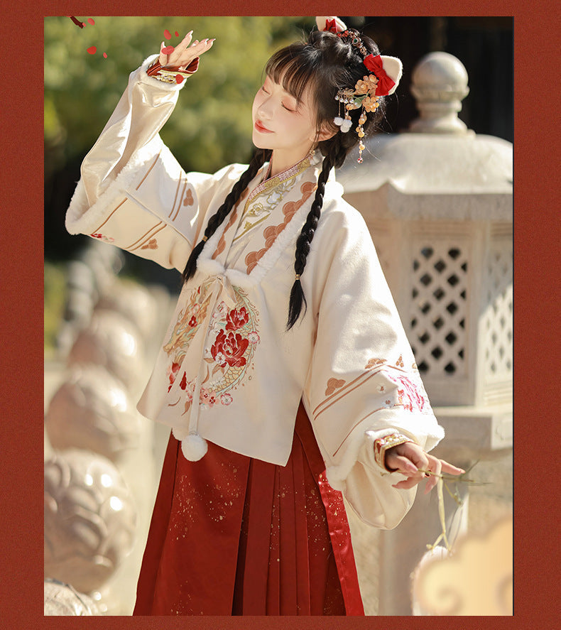 秋季明式马面裙汉服新年服装