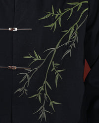 New Chinese Bamboo Embroidery Couple Outfit | Zhongshan & Cheongsam
