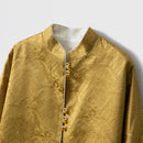 Silk Top with Floral Embroidery, Elegant Chinese Style