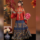 Elegant Traditional Hanfu with Phoenix and Peony Embroidery