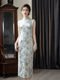 Beige Qipao Dress | Elegant Banquet & Formal Cheongsam