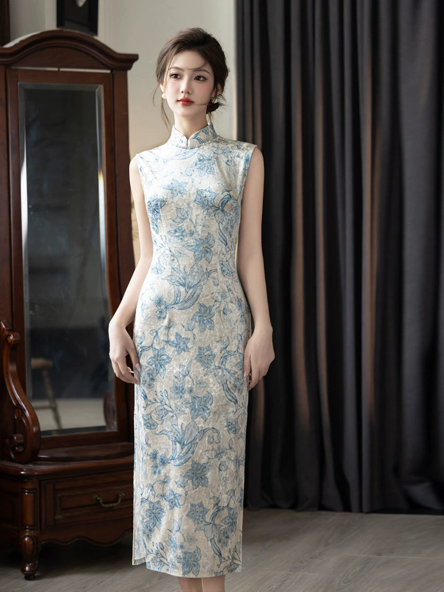 Beige Qipao Dress | Elegant Banquet & Formal Cheongsam