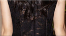 Black Gold Lace Embroidered Vintage Qipao Dress | High Waist Slim Fit Design