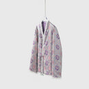 Silk Kimono Jacket with Fur Trim - Traditional Chinese Style Robe