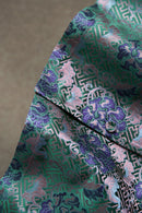 Silk Vest with Traditional Chinese Floral Patterns – Elegant Silk Brocade Waistcoat