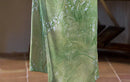 Cool-Green Modern Chinese Qipao | Sleeveless Mandarin Maxi Dress