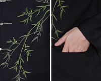 New Chinese Bamboo Embroidery Couple Outfit | Zhongshan & Cheongsam