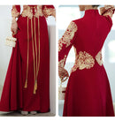 Plus-Size Burgundy Xiuhe Toast Dress | Gold Embroidered Mandarin Collar