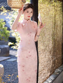 Summer Slim Cheongsam Dress | Elegant Long Jacquard Qipao for Women