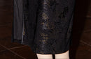 Black Gold Lace Embroidered Vintage Qipao Dress | High Waist Slim Fit Design
