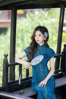 优雅中国风女式花卉旗袍