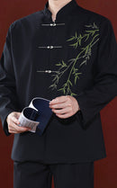 New Chinese Bamboo Embroidery Couple Outfit | Zhongshan & Cheongsam
