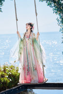 Tang-Style Qi Xiong Ruqun Hanfu | Heavy Embroidery Wide-Sleeve Robe