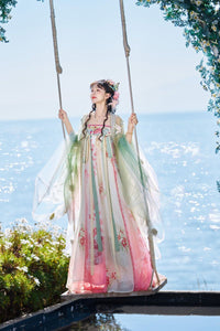 Tang-Style Qi Xiong Ruqun Hanfu | Heavy Embroidery Wide-Sleeve Robe