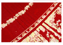 Traditional Red Hanfu Dress with Floral Embroidery and Panda Skirt, Elegant Chinese Costume