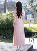 New Chinese Style Jacquard Pleated Long Dress