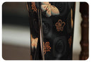 Silk Cheongsam Dress with Floral Butterfly Pattern
