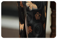 Silk Cheongsam Dress with Floral Butterfly Pattern