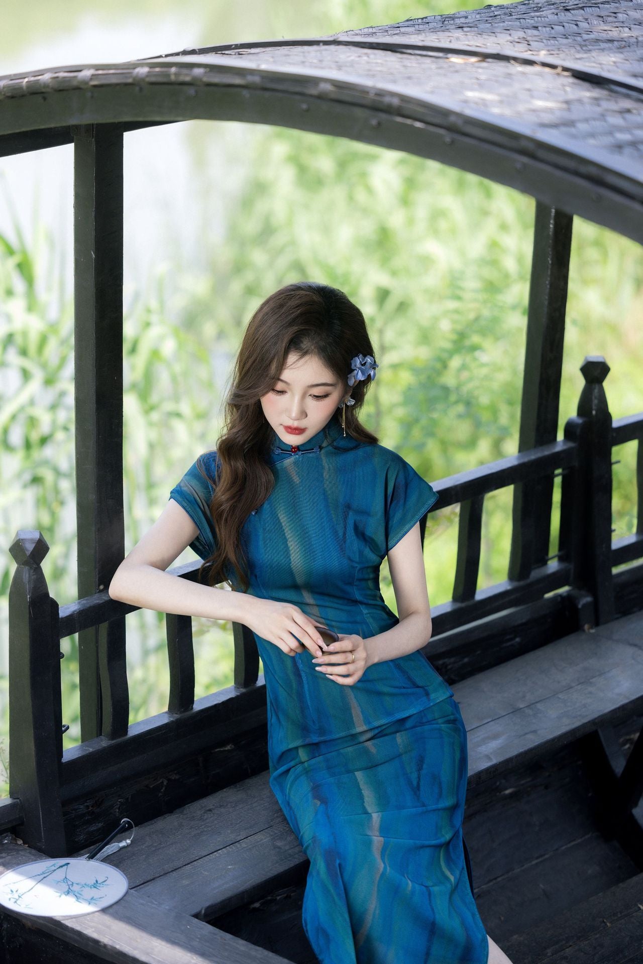 优雅中国风女式花卉旗袍