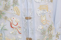 Ming-Style Stand-Collar Embroidered Patch Top & Mamian Skirt Set | Osmanthus Bunny Motif Elegant Hanfu