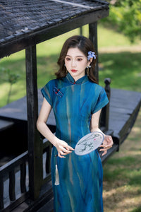 优雅中国风女式花卉旗袍