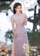 New Chinese Style Jacquard Pleated Long Dress
