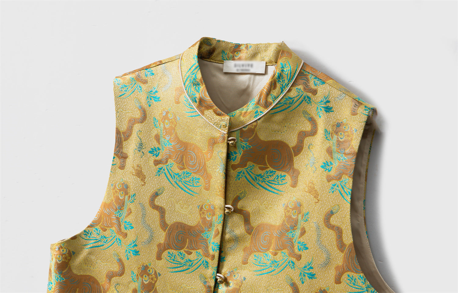 Silk Vest with Playful Animal Print – Luxury Traditional Chinese Design