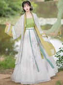 优雅花卉刺绣汉服——中国传统女性服饰