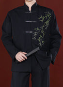 New Chinese Bamboo Embroidery Couple Outfit | Zhongshan & Cheongsam