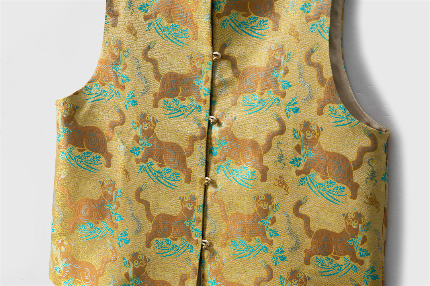 Silk Vest with Playful Animal Print – Luxury Traditional Chinese Design