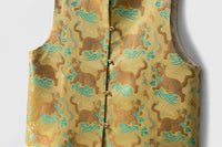 Silk Vest with Playful Animal Print – Luxury Traditional Chinese Design