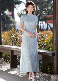 New Chinese Style Jacquard Pleated Long Dress