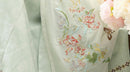Traditional Hanfu Floral Embroidered Dress with Flowing Sleeves, Elegant Pastel Design, Perfect for Chinese Cultural Occasions