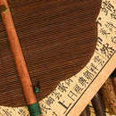 Handcrafted Bamboo Folding Fan With Wooden Handle And Traditional Design